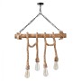 CEILING LIGHT WOODEN WITH ROPE FK7321 65x8x82 cm.