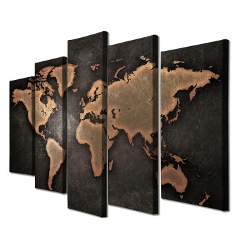 PAINTING 5 PCS ON CANVAS FK7331 105X3X70 cm.