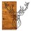 WOODEN WALL DECORATION WITH METAL REINDEΕR FK7332 56Χ3Χ58 cm.