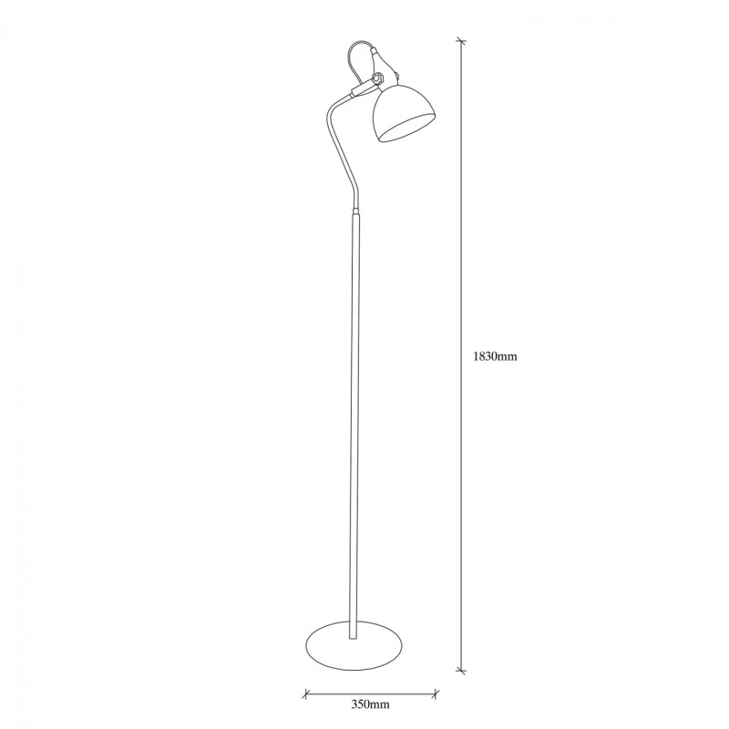 FLOOR LIGHT METALLIC BLACK FK7342 35x30x183 cm. FLOOR LIGHT METALLIC BLACK FK7342 35x30x183 cm.