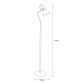 FLOOR LIGHT METALLIC BLACK FK7342 35x30x183 cm. FLOOR LIGHT METALLIC BLACK FK7342 35x30x183 cm.