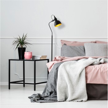 FLOOR LIGHT METALLIC BLACK FK7342 35x30x183 cm.