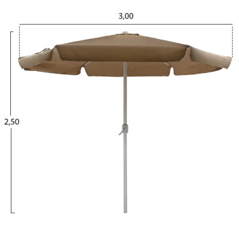 ALUMINUM UMBRELLA Φ3Μ FK6003.02 MOKA WITH ELEVATOR ALUMINUM UMBRELLA Φ3Μ FK6003.02 MOKA WITH ELEVATOR