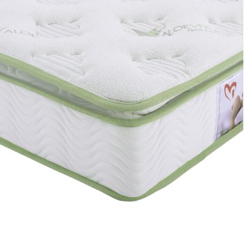 MATTRESS CONTINUOUS SPRING WITH MATTRESS PAD ALOE VERA 110X90 FK372.12 SINGLE SIDED