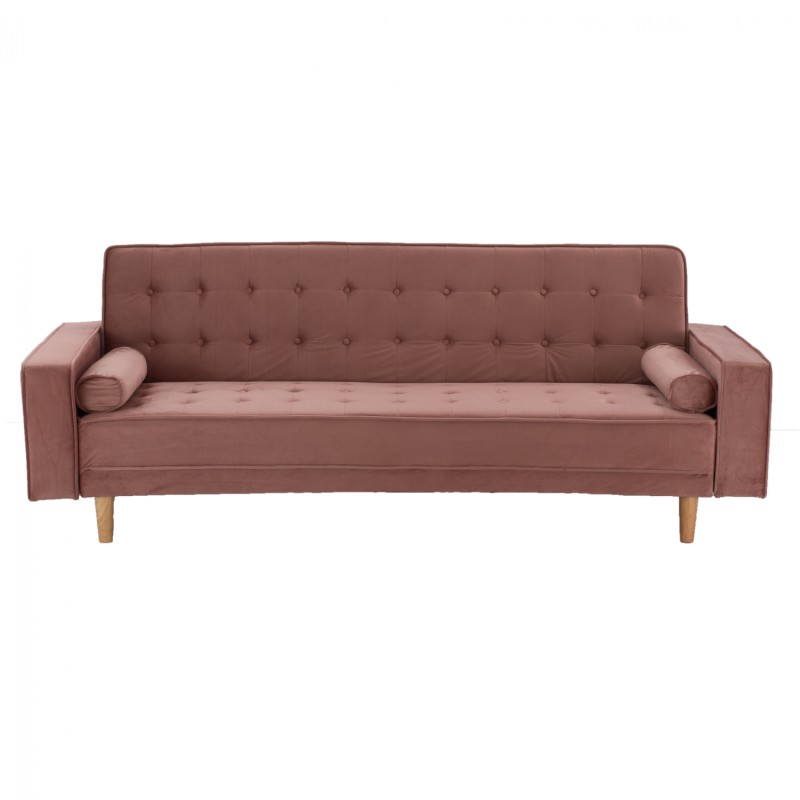 SOFA-BED SALVADOR FK3150.12 VELVET DUSTY PINK 224X88X84cm. SOFA-BED SALVADOR FK3150.12 VELVET DUSTY PINK 224X88X84cm.