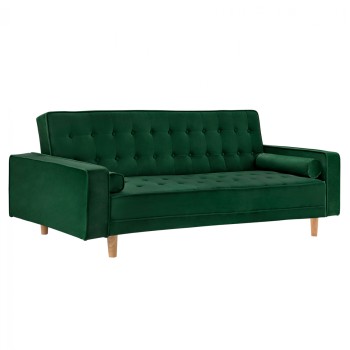 SOFA-BED SALVADOR FK3150.13 VELVET GREEN 224X88X84Y cm.