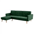 REVERSIBLE CORNER SOFA-BED TALIA FK3153.03 VELVET IN GREEN 267x153x85cm REVERSIBLE CORNER SOFA-BED TALIA FK3153.03 VELVET IN GREEN 267x153x85cm
