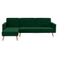 REVERSIBLE CORNER SOFA-BED TALIA FK3153.03 VELVET IN GREEN 267x153x85cm REVERSIBLE CORNER SOFA-BED TALIA FK3153.03 VELVET IN GREEN 267x153x85cm