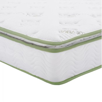MATTRESS CONTINUOUS SPRING WITH ALOE VERA MATTRESS PAD 150X200 FK372.15 SINGLE SIDE