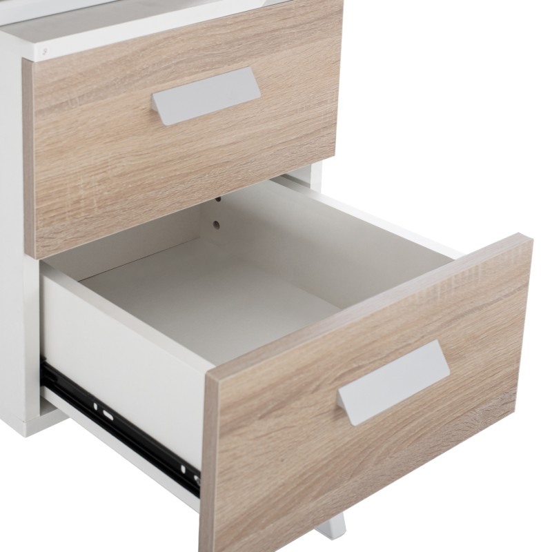 DESK VITINO FK2130.01, SONAMA-WHITE, 120X60X76H DESK VITINO FK2130.01, SONAMA-WHITE, 120X60X76H