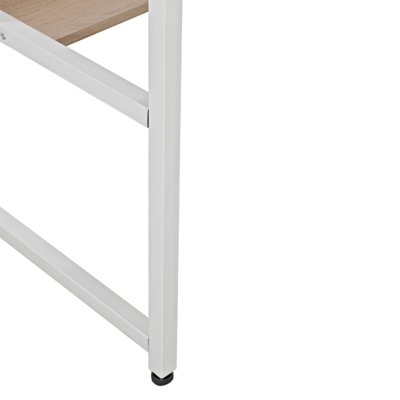 DESK PORTIS FK2131.01 MELAMINE IN SONAMA WITH WHITE MATTE METAL FRAME 120X50X75cm. DESK PORTIS FK2131.01 MELAMINE IN SONAMA WITH WHITE MATTE METAL FRAME 120X50X75cm.