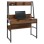 DESK WITH BOOKCASE TANAYA FK2390.12 MELAMINE IN WALNUT & METAL BLACK FRAME 100x48x139H cm.