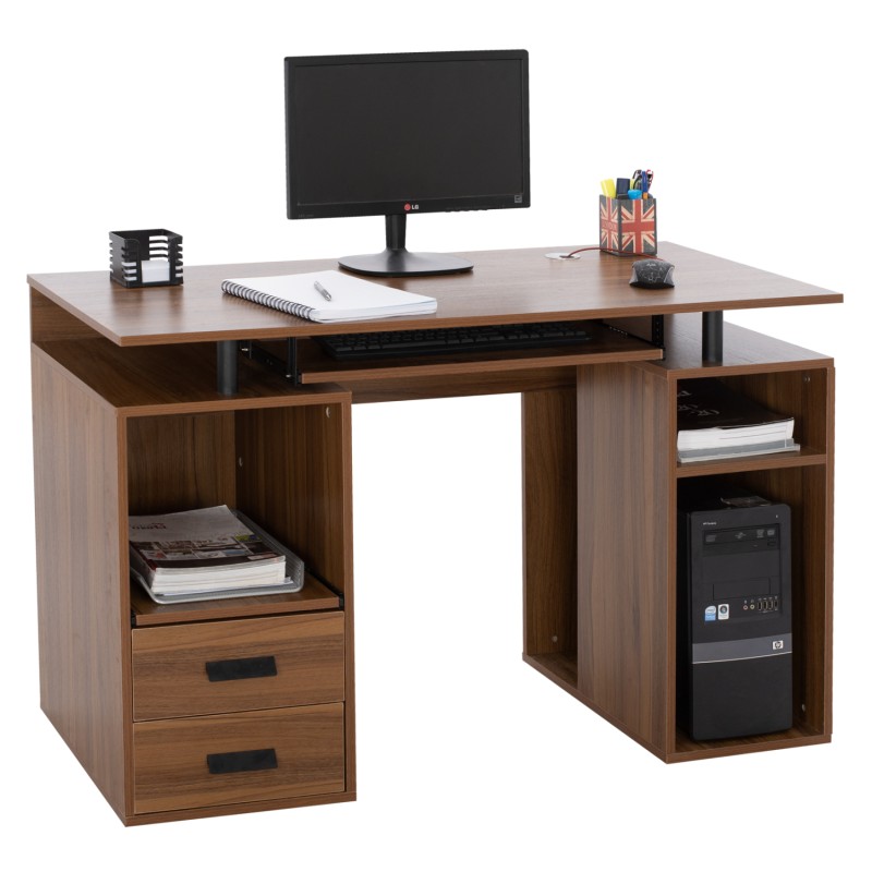 MELAMINE OFFICE DESK STATUS FK2026.03 WALNUT 120Χ55Χ76 cm. MELAMINE OFFICE DESK STATUS FK2026.03 WALNUT 120Χ55Χ76 cm.