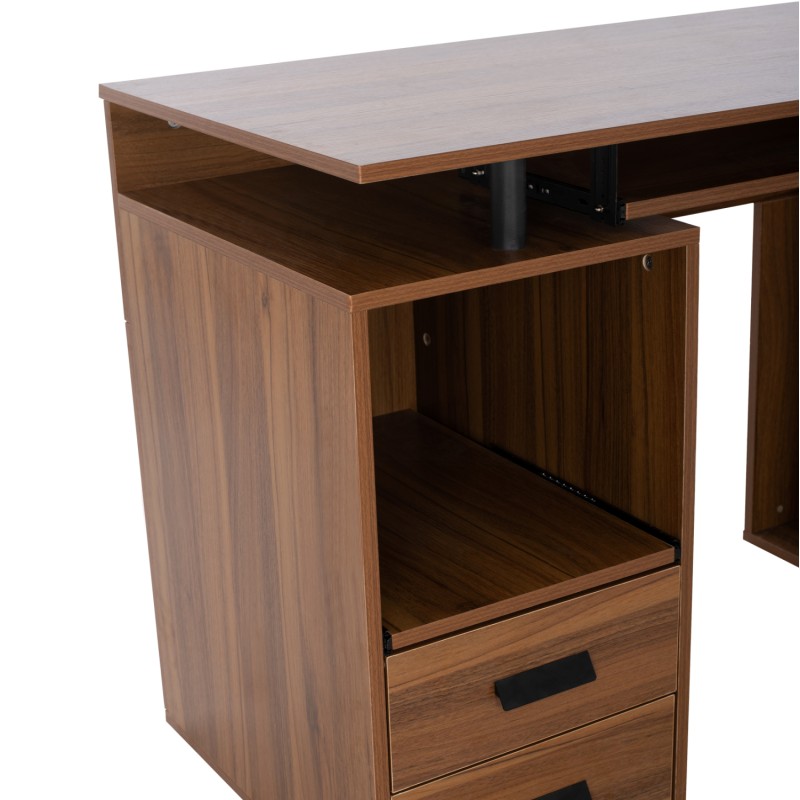 MELAMINE OFFICE DESK STATUS FK2026.03 WALNUT 120Χ55Χ76 cm. MELAMINE OFFICE DESK STATUS FK2026.03 WALNUT 120Χ55Χ76 cm.