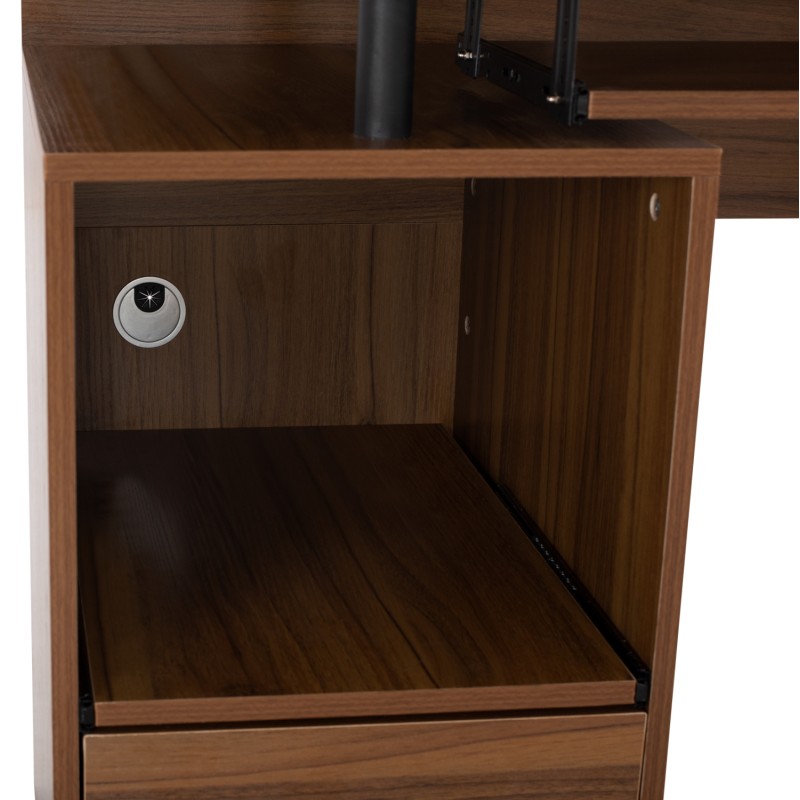 MELAMINE OFFICE DESK STATUS FK2026.03 WALNUT 120Χ55Χ76 cm. MELAMINE OFFICE DESK STATUS FK2026.03 WALNUT 120Χ55Χ76 cm.