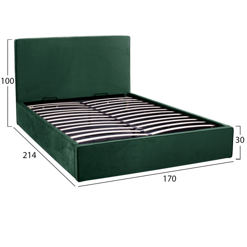 BED ALLIE FK584.13 160X200 WITH STORAGE SPACE IN CYPRESS GREEN BED ALLIE FK584.13 160X200 WITH STORAGE SPACE IN CYPRESS GREEN