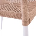 WHITE ALUMINUM ARMCHAIR WITH BEIGE PE ROPE FK5771.01 55Χ63Χ82Η cm. WHITE ALUMINUM ARMCHAIR WITH BEIGE PE ROPE FK5771.01 55Χ63Χ82Η cm.