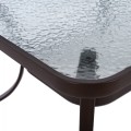 TABLE 150X90Χ75cm. METALLIC RECTANGULAR IN BROWN WITH UMBRELLA HOLE D38cm FK5145.12 TABLE 150X90Χ75cm. METALLIC RECTANGULAR IN BROWN WITH UMBRELLA HOLE D38cm FK5145.12