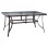 TABLE 150X90Χ75cm. METALLIC RECTANGULAR IN BROWN WITH UMBRELLA HOLE D38cm FK5145.12