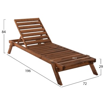 PROFESSIONAL SUNBED FK11431.01 FIR WOOD IN WALNUT SHADE 72x196x29-84H cm. PROFESSIONAL SUNBED FK11431.01 FIR WOOD IN WALNUT SHADE 72x196x29-84H cm.