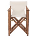 DIRECTOR'S ARMCHAIR WALNUT WITH ECRU SAIL CLOTH FK11518.01 58x48x88 cm. DIRECTOR'S ARMCHAIR WALNUT WITH ECRU SAIL CLOTH FK11518.01 58x48x88 cm.