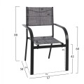 DINING SET 7 PCS TABLE GRAY 150X90 AND ARMCHAIR TEXTLINE GRAY FK11532.01 DINING SET 7 PCS TABLE GRAY 150X90 AND ARMCHAIR TEXTLINE GRAY FK11532.01