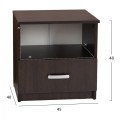 NIGHT STAND WITH DRAWER WENGE FK2431.02 45X40X48 cm.