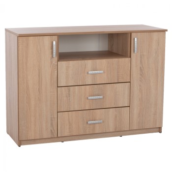 BUFFET WITH 2 CABINETS AND 3 DRAWERS SONAMA OAK FK2430 120X45X85Cm.
