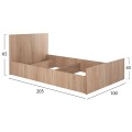 SINGLE BED 90X200 SONOMA OAK FK2433.01