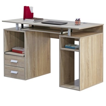 MELAMINE DESK STATUS FK2026.02 SONOMA-WHITE 120Χ55Χ76 cm.