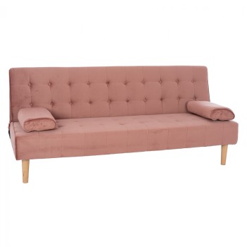 SOFA BED WANDA FK3149.12 WITH VELVET DUSTY PINK 188X83X83Y cm.