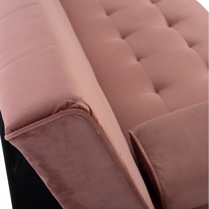 SOFA BED WANDA FK3149.12 WITH VELVET DUSTY PINK 188X83X83Y cm. SOFA BED WANDA FK3149.12 WITH VELVET DUSTY PINK 188X83X83Y cm.
