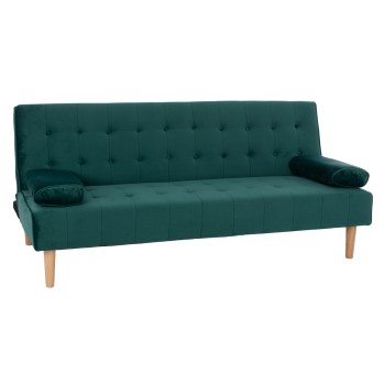 WANDA SOFA BED FK3149.13 WITH GREEN VELVET 188X83X83Y cm.