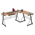 CORNER OFFICE WALNUT SURFACE WITH METAL FRAME FK2127.02 158Χ120Χ74cm. CORNER OFFICE WALNUT SURFACE WITH METAL FRAME FK2127.02 158Χ120Χ74cm.