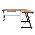 CORNER OFFICE WALNUT SURFACE WITH METAL FRAME FK2127.02 158Χ120Χ74cm. CORNER OFFICE WALNUT SURFACE WITH METAL FRAME FK2127.02 158Χ120Χ74cm.