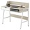 DESK OLIVIER FK2129.01 MELAMINE IN SONAMA AND WHITE-WHITE METAL FRAME 104Χ48Χ89Hcm.