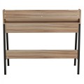 DESK OLIVIER FK2129.02 MELAMINE IN WALNUT AND BLACK-BLACK METAL FRAME 104Χ48Χ89Hcm. DESK OLIVIER FK2129.02 MELAMINE IN WALNUT AND BLACK-BLACK METAL FRAME 104Χ48Χ89Hcm.