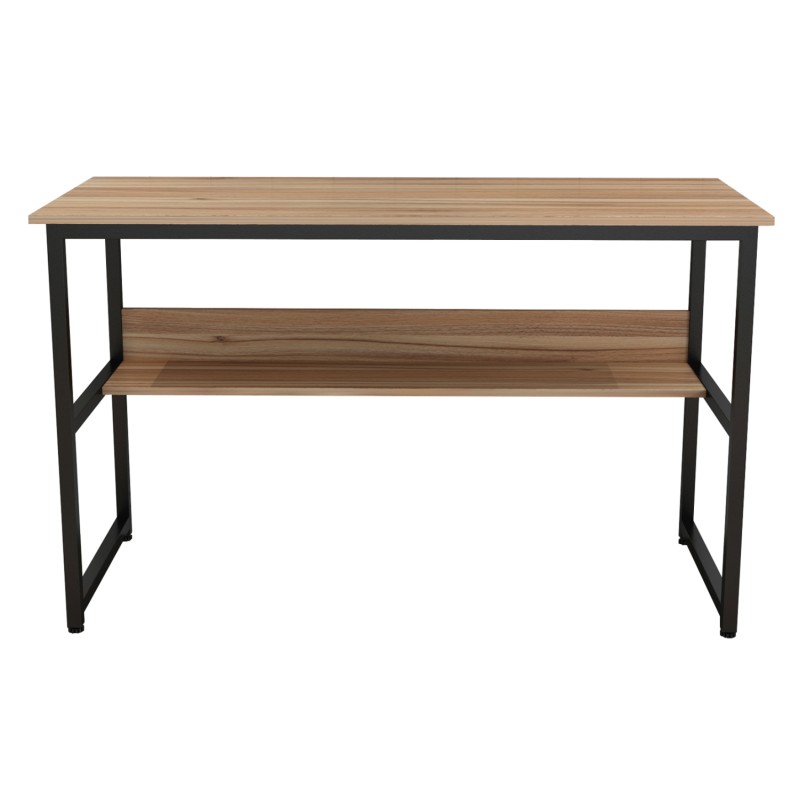 DESK PORTIS FK2131.02 MELAMINE IN WALNUT WITH BLACK METAL FRAME 120X50X75cm. DESK PORTIS FK2131.02 MELAMINE IN WALNUT WITH BLACK METAL FRAME 120X50X75cm.