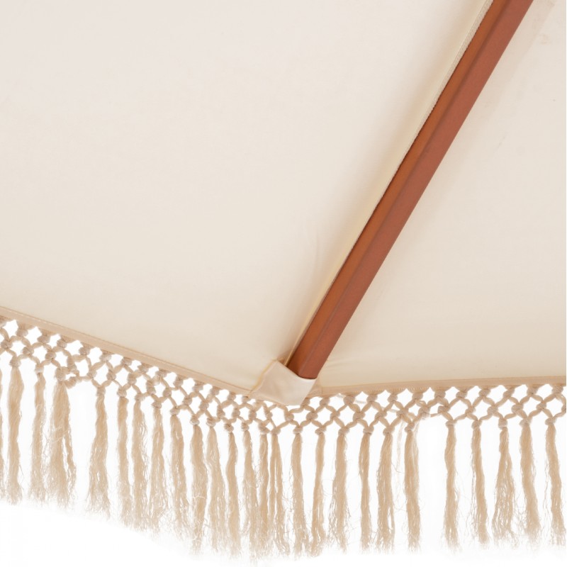 UMBRELLA WAGNER FK5776.01 BEIGE SHADE AND FRINGES-HARDWOOD BROWN POLE Φ3X2.50FK UMBRELLA WAGNER FK5776.01 BEIGE SHADE AND FRINGES-HARDWOOD BROWN POLE Φ3X2.50FK