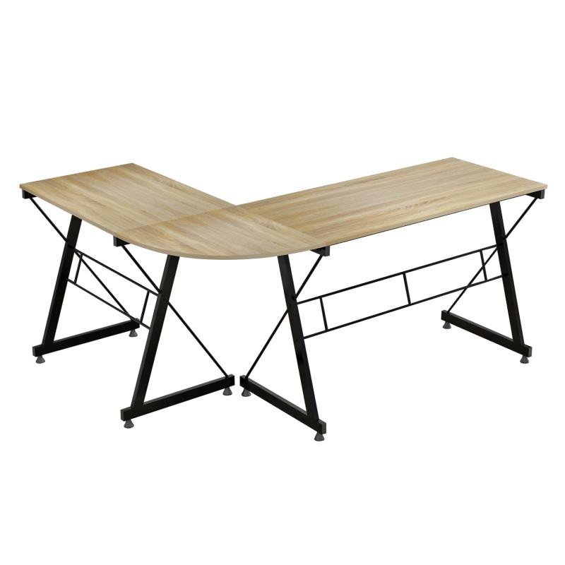 CORNER OFFICE SONAMA WITH METAL FRAME FK2127.01 158Χ120Χ74cm. CORNER OFFICE SONAMA WITH METAL FRAME FK2127.01 158Χ120Χ74cm.