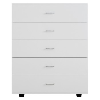 MELAMINE DRESSER THORG FK8995.03 WITH 5 WHITE DRAWERS 80Χ40Χ100Hcm. MELAMINE DRESSER THORG FK8995.03 WITH 5 WHITE DRAWERS 80Χ40Χ100Hcm.