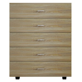 MELAMINE DRESSER THORG FK8995.01 WITH 5 DRAWERS IN SONAMA 80Χ40Χ100H cm. MELAMINE DRESSER THORG FK8995.01 WITH 5 DRAWERS IN SONAMA 80Χ40Χ100H cm.