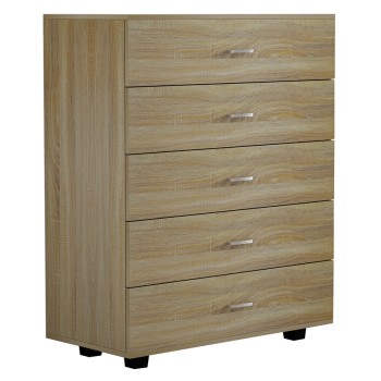 MELAMINE DRESSER THORG FK8995.01 WITH 5 DRAWERS IN SONAMA 80Χ40Χ100H cm.