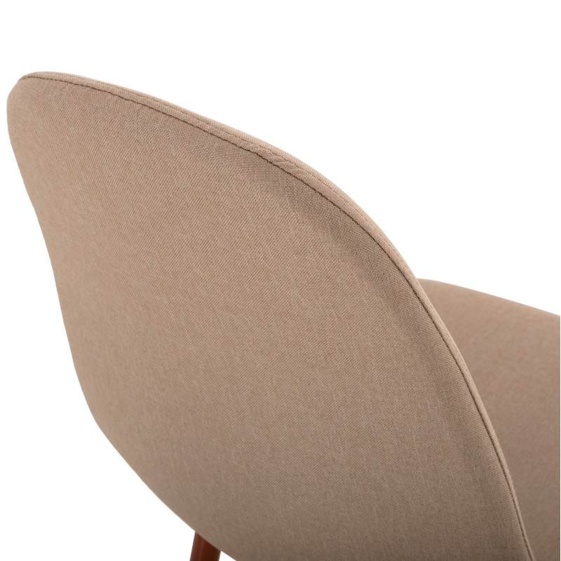 CHAIR FK00100.07 BEIGE FABRIC AND METAL LEGS 44x48x89Hcm.