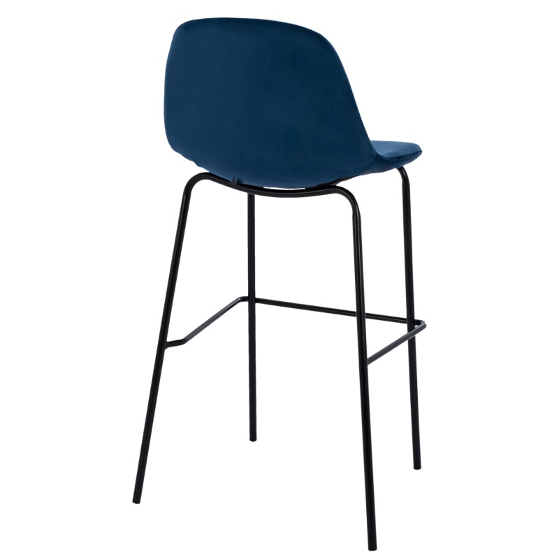 BLUE VELVET STOOL AND METAL FRAME FK8579.18 56,5x47x106 cm. BLUE VELVET STOOL AND METAL FRAME FK8579.18 56,5x47x106 cm.