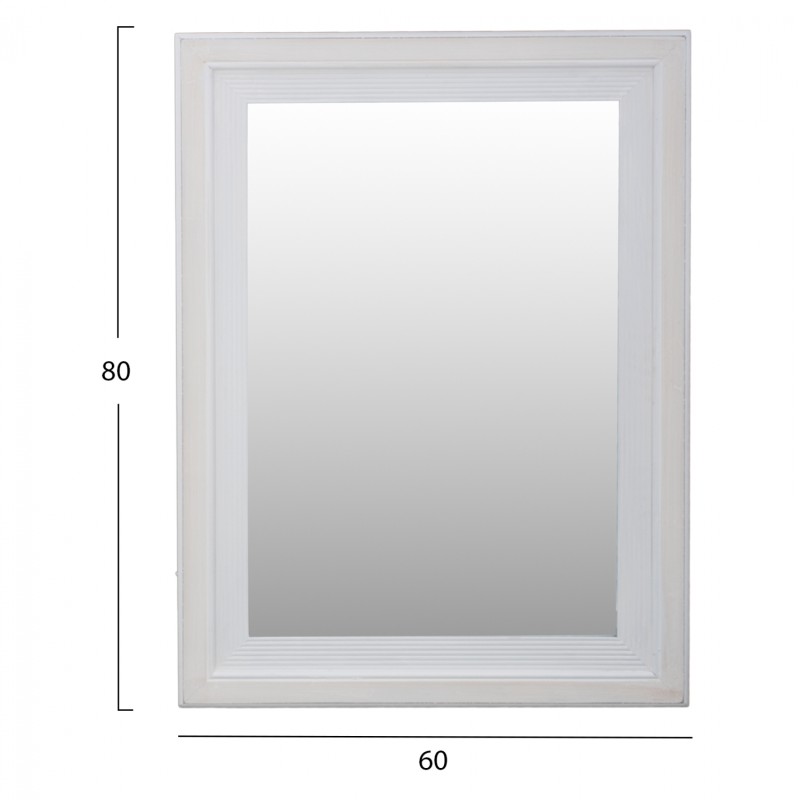 MIRROR FK7191 WHITE PATINA 60Χ2Χ80 cm. MIRROR FK7191 WHITE PATINA 60Χ2Χ80 cm.