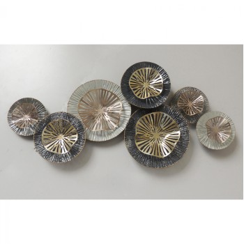 METAL WALL DECORATION FK7158 CARBON GREY-WHITE-GOLD 98,5x7x46cm METAL WALL DECORATION FK7158 CARBON GREY-WHITE-GOLD 98,5x7x46cm