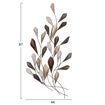 METAL WALL DECORATION FK7159 CHARCOAL GREY-GOLD 44x5x87cm METAL WALL DECORATION FK7159 CHARCOAL GREY-GOLD 44x5x87cm