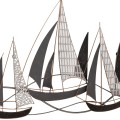 METAL WALL DECORATION FK7160 COAL WHITE GOLD 91x3x55Η cm. METAL WALL DECORATION FK7160 COAL WHITE GOLD 91x3x55Η cm.