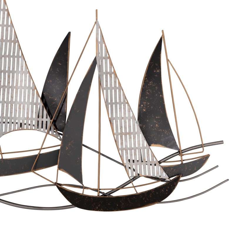 METAL WALL DECORATION FK7160 COAL WHITE GOLD 91x3x55Η cm. METAL WALL DECORATION FK7160 COAL WHITE GOLD 91x3x55Η cm.